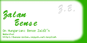 zalan bense business card